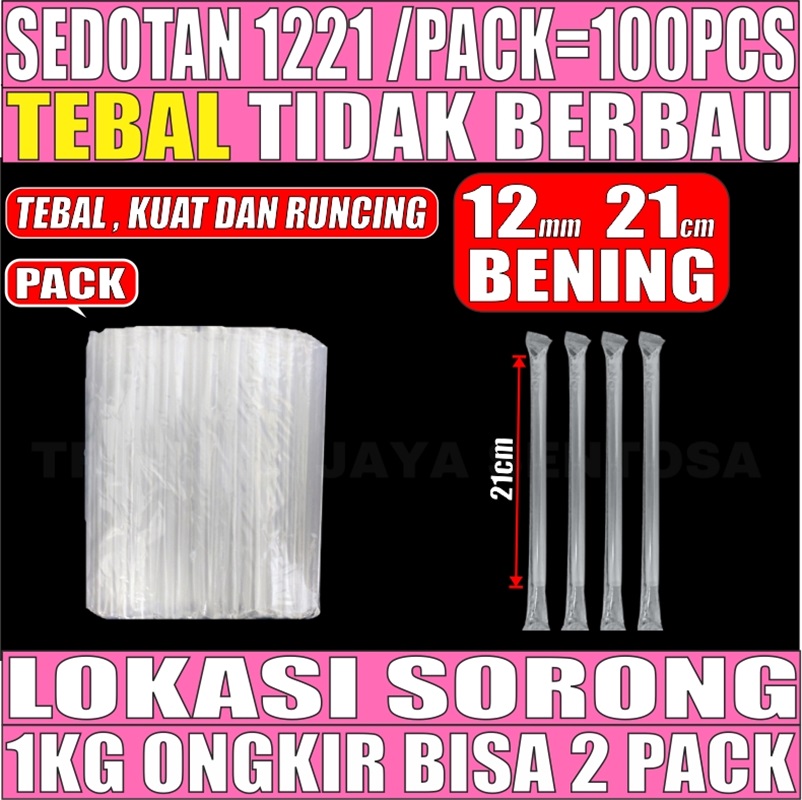 Sedotan Bubble 1221 Bening Pack Trifinity 12mm 100pcs