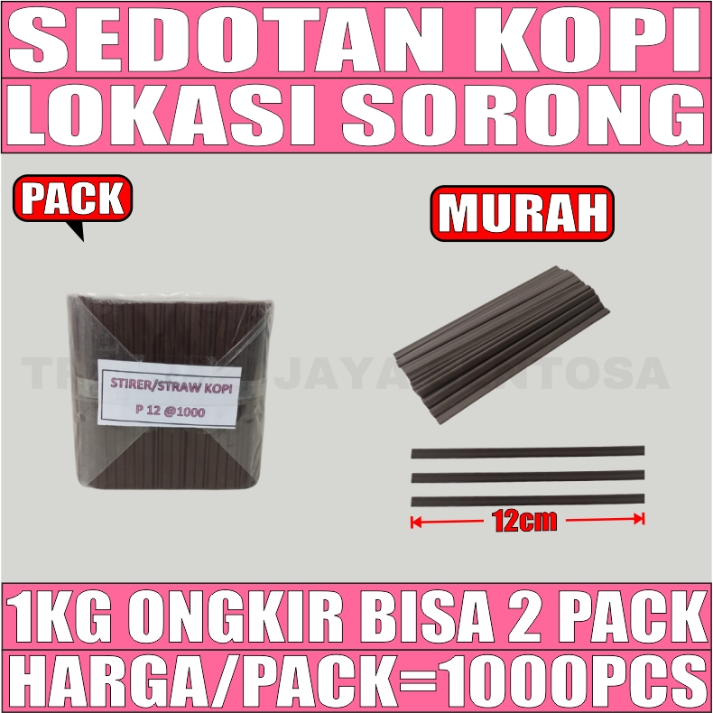 Sedotan Kopi Pack Pipih 1000pcs