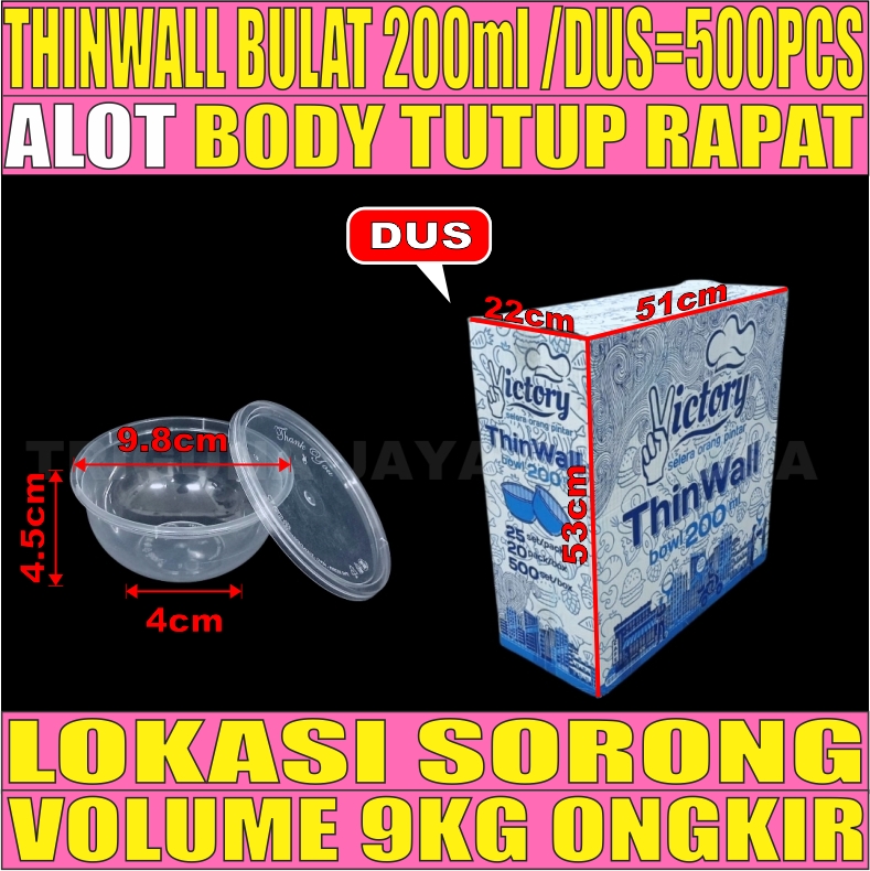 Thinwall Bulat 200ml Dus 500pcs Victory L2TMR05T4H3