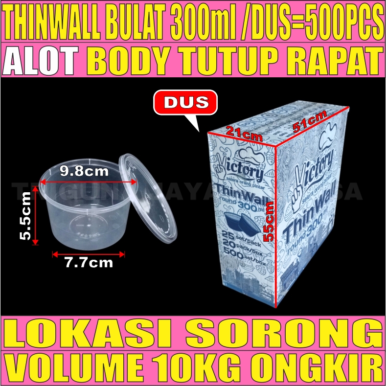 Thinwall Bulat 300ml Dus 500pcs Victory L2TMR08T4H3