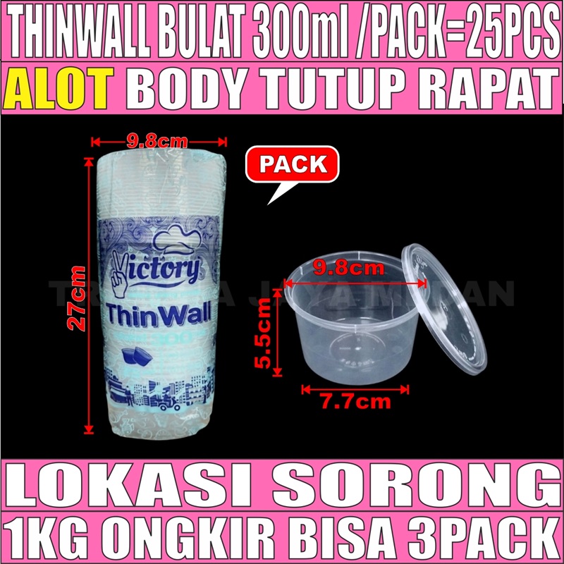 Thinwall Bulat 300ml Pack 25pcs Victory
