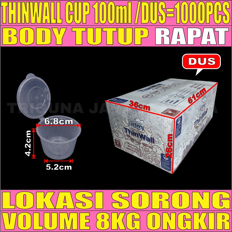 Thinwall Cup 100ml Dus 1000pcs Victory L2TMR70T4H5