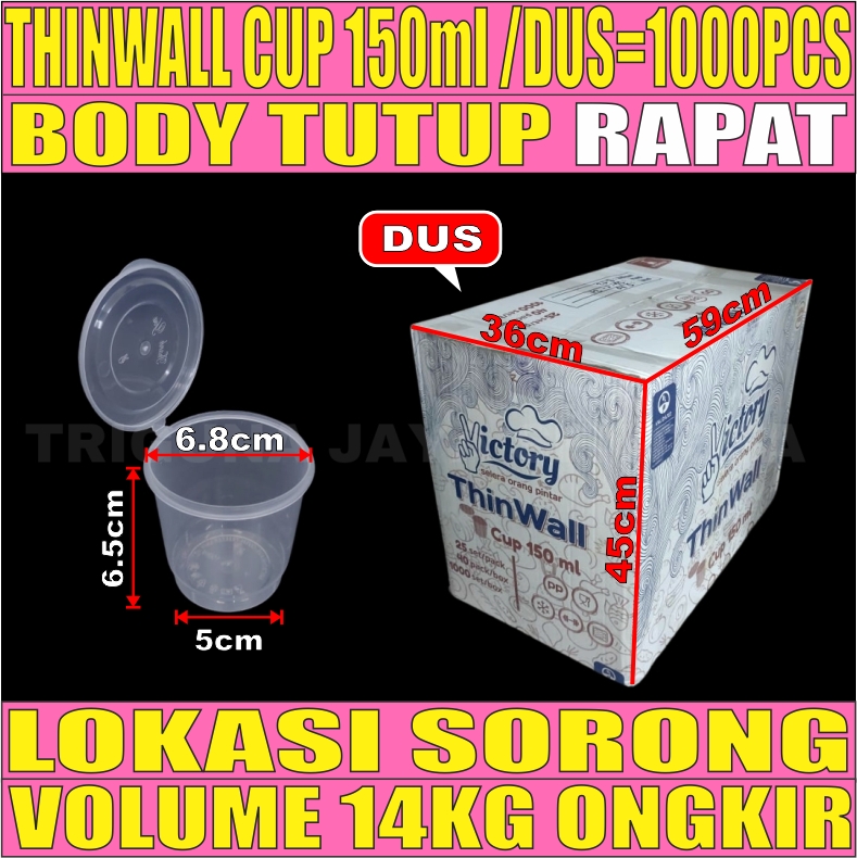 Thinwall Cup 150ml Dus 1000pcs Victory L2TMR69T3H3