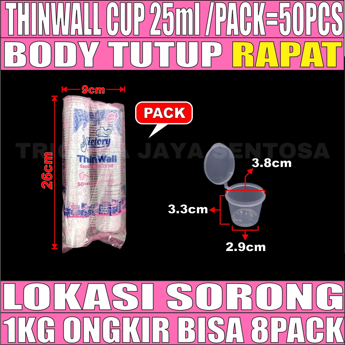 Thinwall Cup 25ml Pack 50pcs Victory