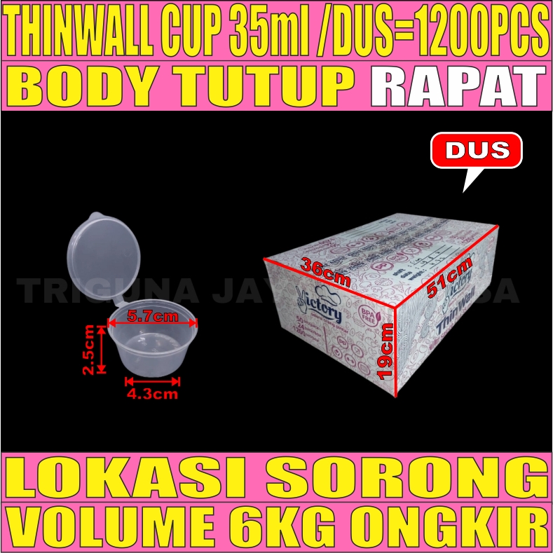 Thinwall Cup 35ml Dus 1200pcs Victory L2TMR22T5H7