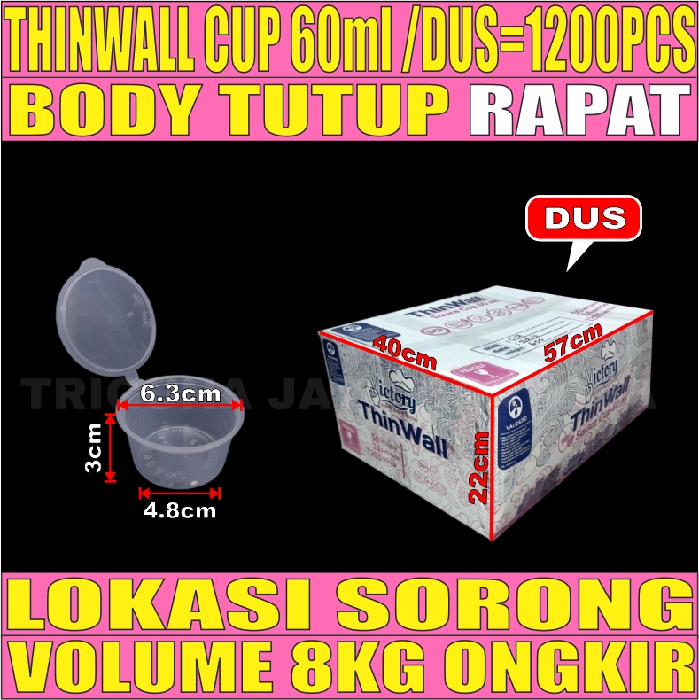 Thinwall Cup 60ml Dus 1200pcs Victory L2TMR71T5H6