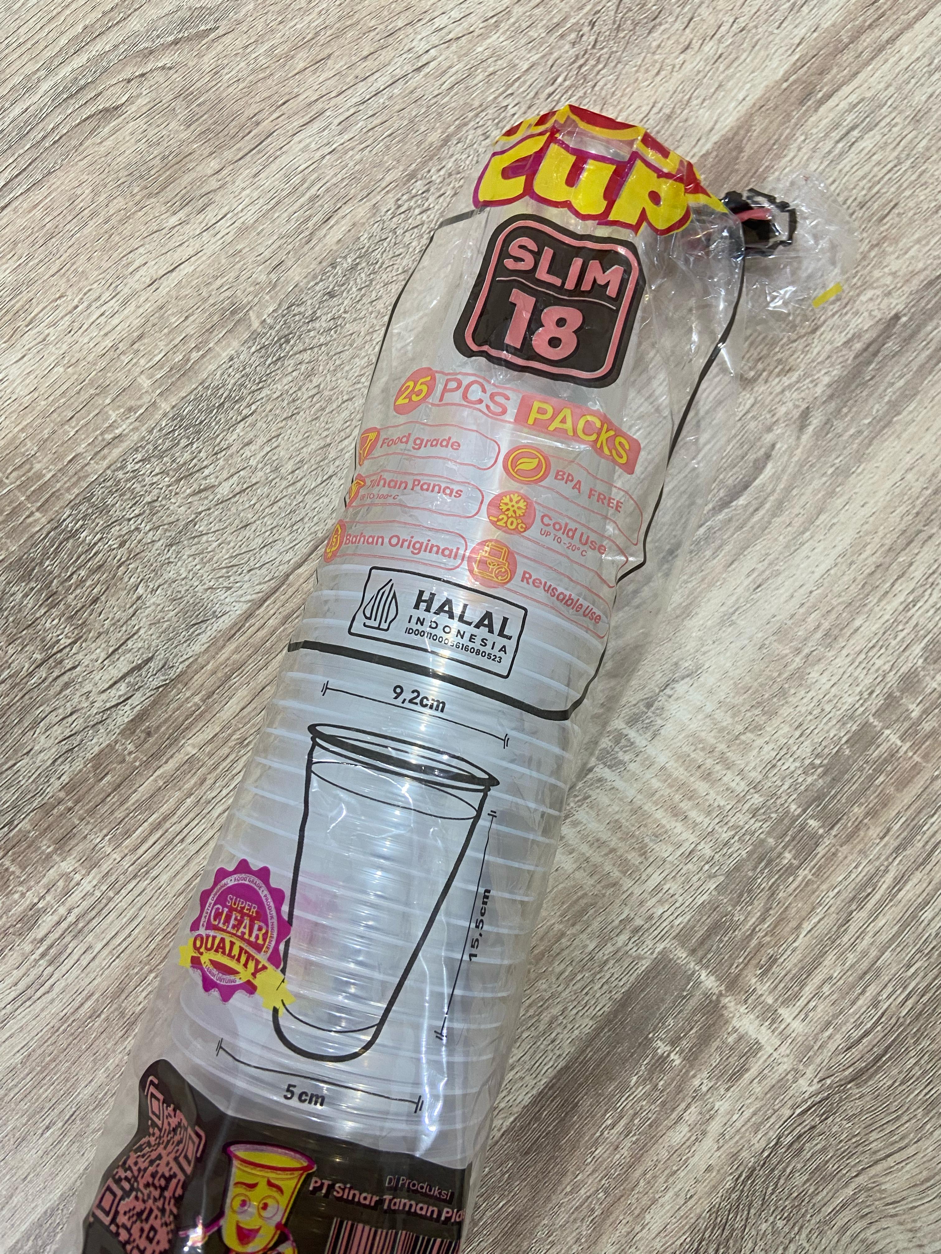 Gelas 18 slim Hok Pack 25pcs