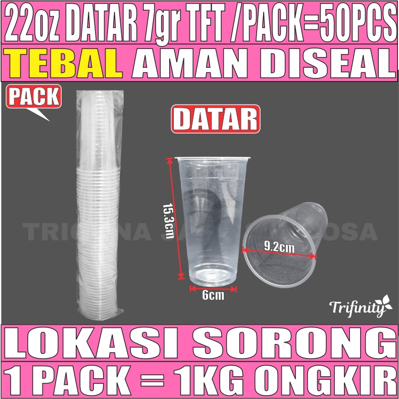Gelas 22oz DATAR 7gr Pack 50pcs Trifinity