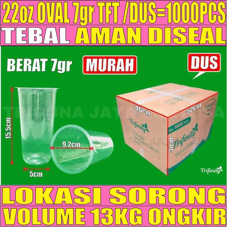 Gelas 22oz Oval 7gr Trifinity Dus 1000pcs L2BRT11T4H4