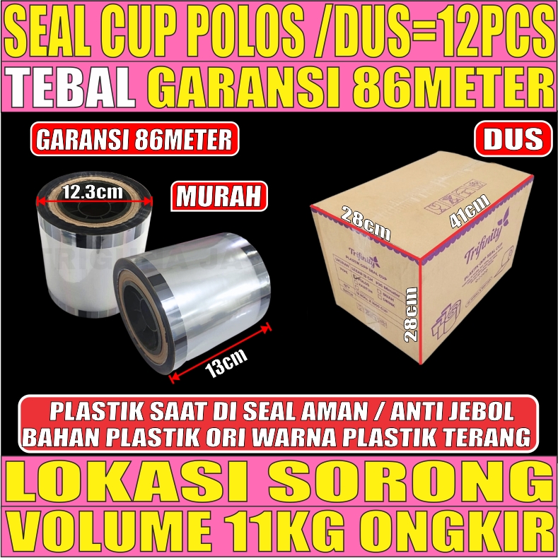 opp POLOS Seal 1000 Dus 12 Roll Tutup Cup Gelas oz L2TMR29T4H3