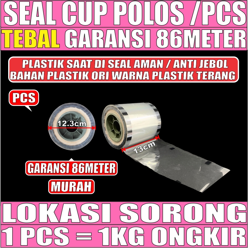 opp POLOS Seal 1000 Per 1 Roll Tutup Cup Gelas oz