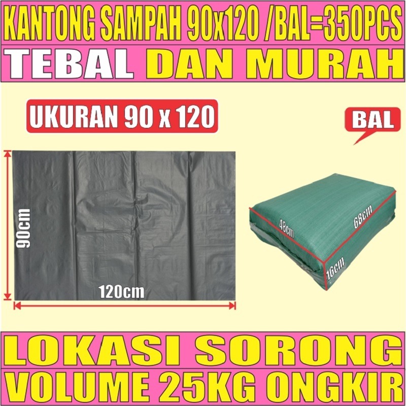 Kantong Sampah 90x120 Plastik Hdpe Tebal BALL
