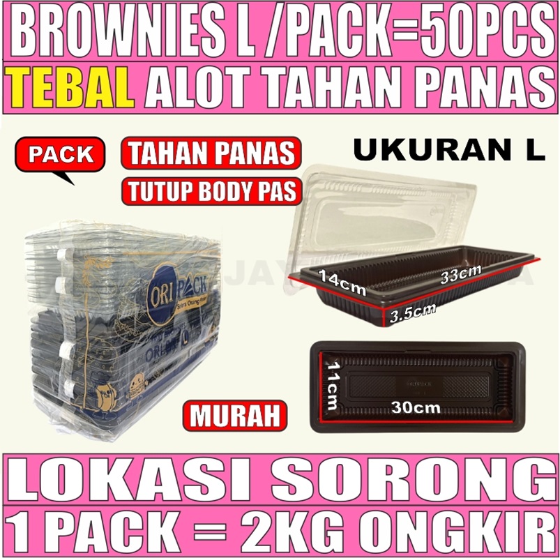 Mika Brownies Besar Ukuran L Pack 50pcs