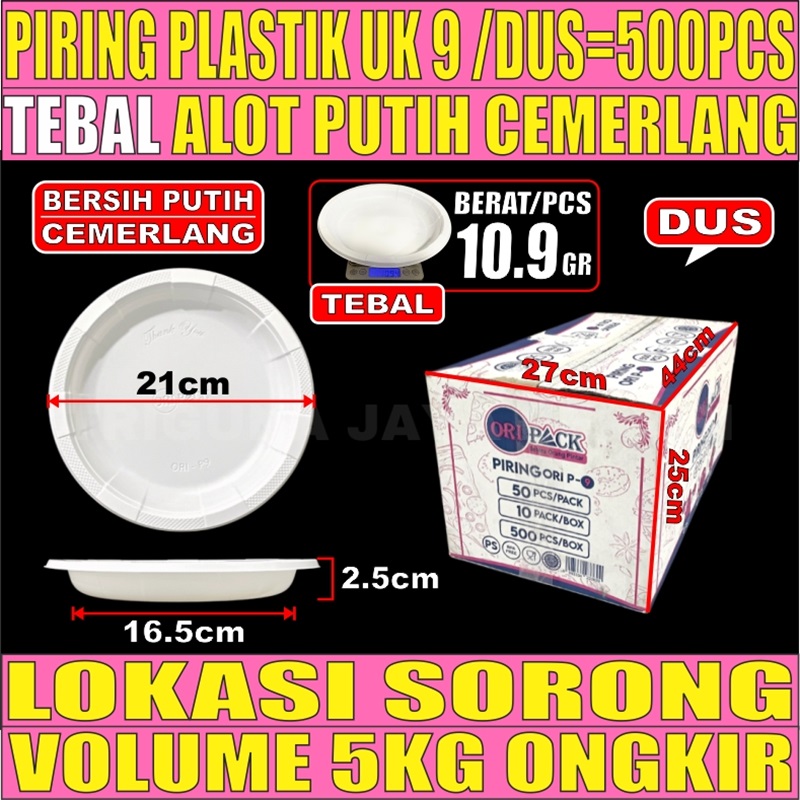 Piring P9 Dus 500pcs uk 9 Besar L L2BRT35T1H4