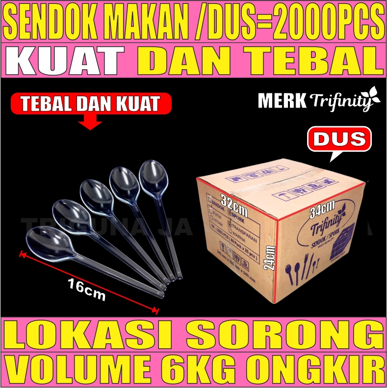 Sendok Makan Bening Dus 2000pcs Trifinity L2TMR63T4H5
