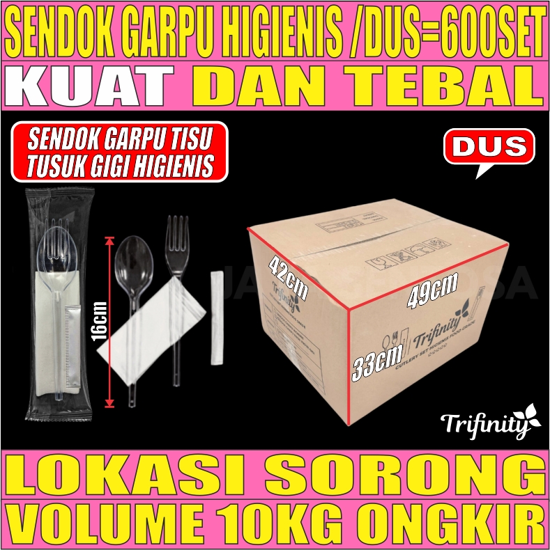 Sendok Garpu Tisu Tusuk Gigi Bening Steril Dus 600pcs L2BRT62T4H4