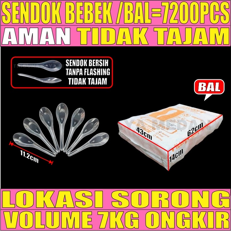 Sendok Bebek Bening Ball 7200pcs victory L2BRT02T3H3