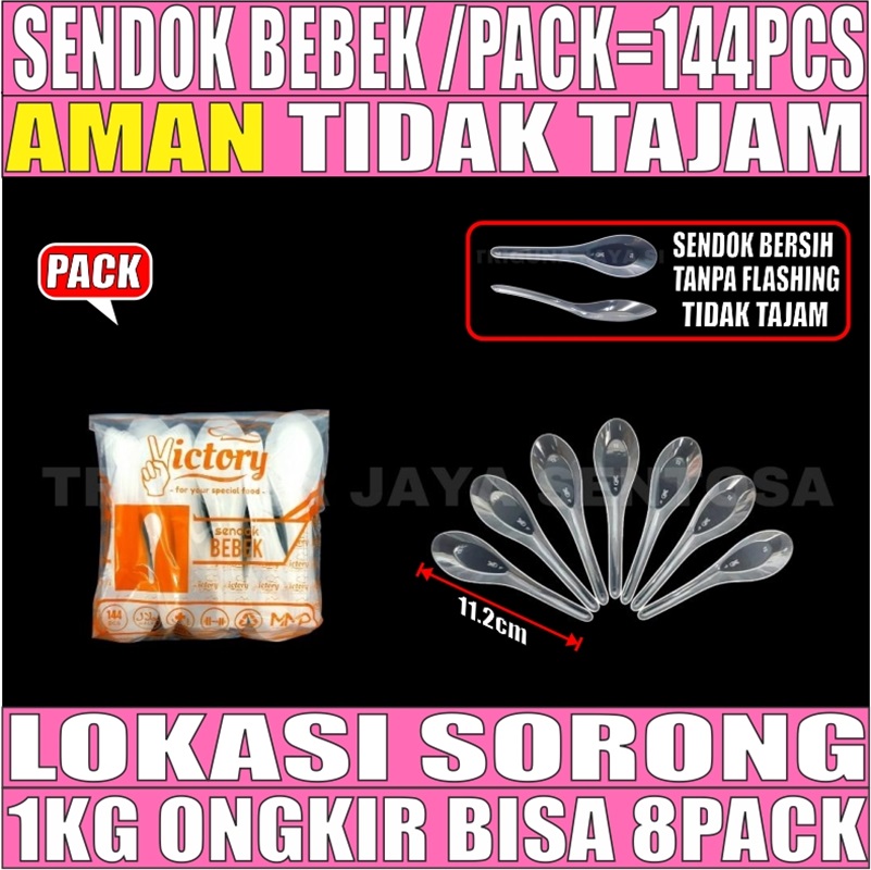 Sendok bebek bening pack 144pcs Victory