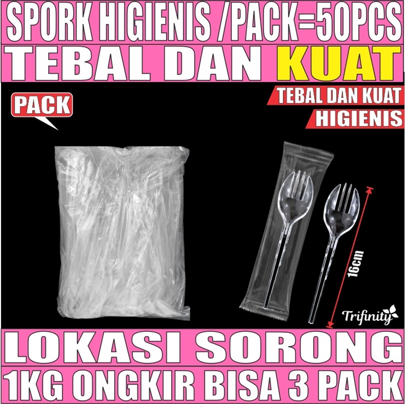 Spork Higienis Bening Pack Steril Trifinity 50pcs