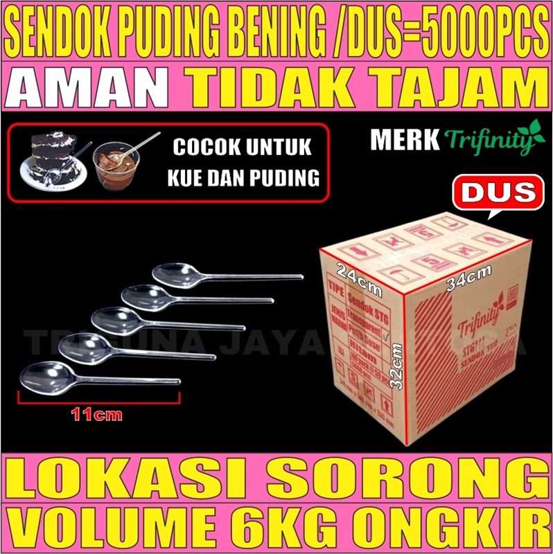 Sendok Puding STG Bening Dus 5000pcs Sendok Teh L2TMR30T4H3
