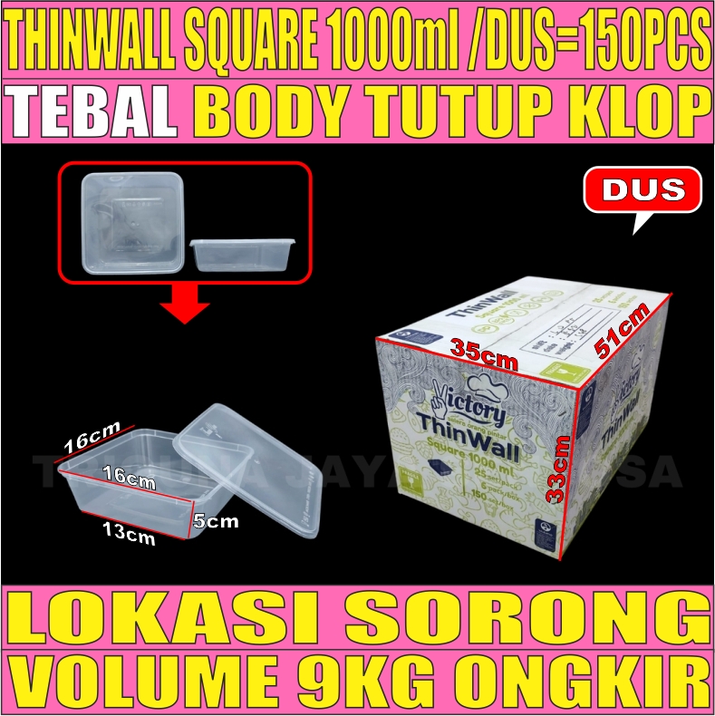 Thinwall SQ 1000ml Dus 150pcs Victory L2TMR68T4H4