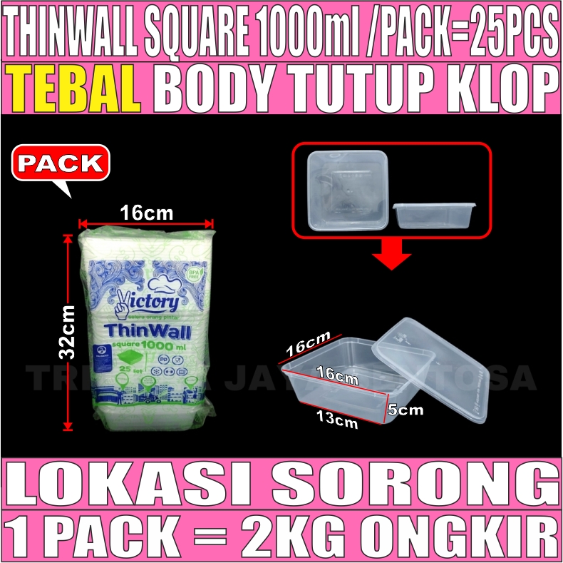 Thinwall SQ 1000ml Per Pack Victory