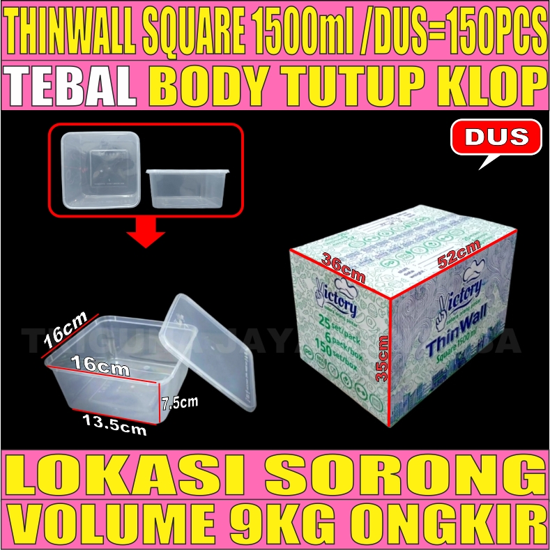 Thinwall SQ 1500ml Dus 150pcs Victory L2TMR66T4H4