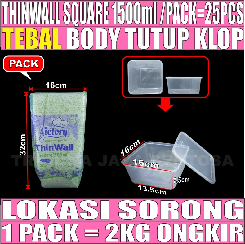 Thinwall SQ 1500ml Pack 25pcs Victory