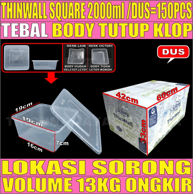 Thinwall SQ 2000ml Dus 150pcs Victory L2TMR67T4H4
