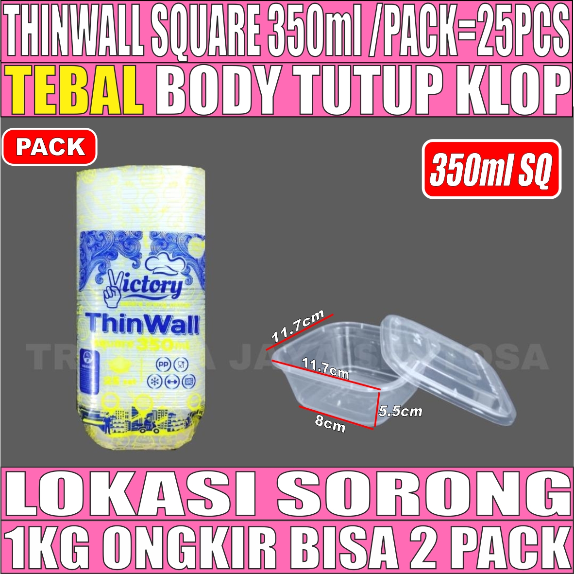 Thinwall SQ 350ml Pack 25pcs Victory