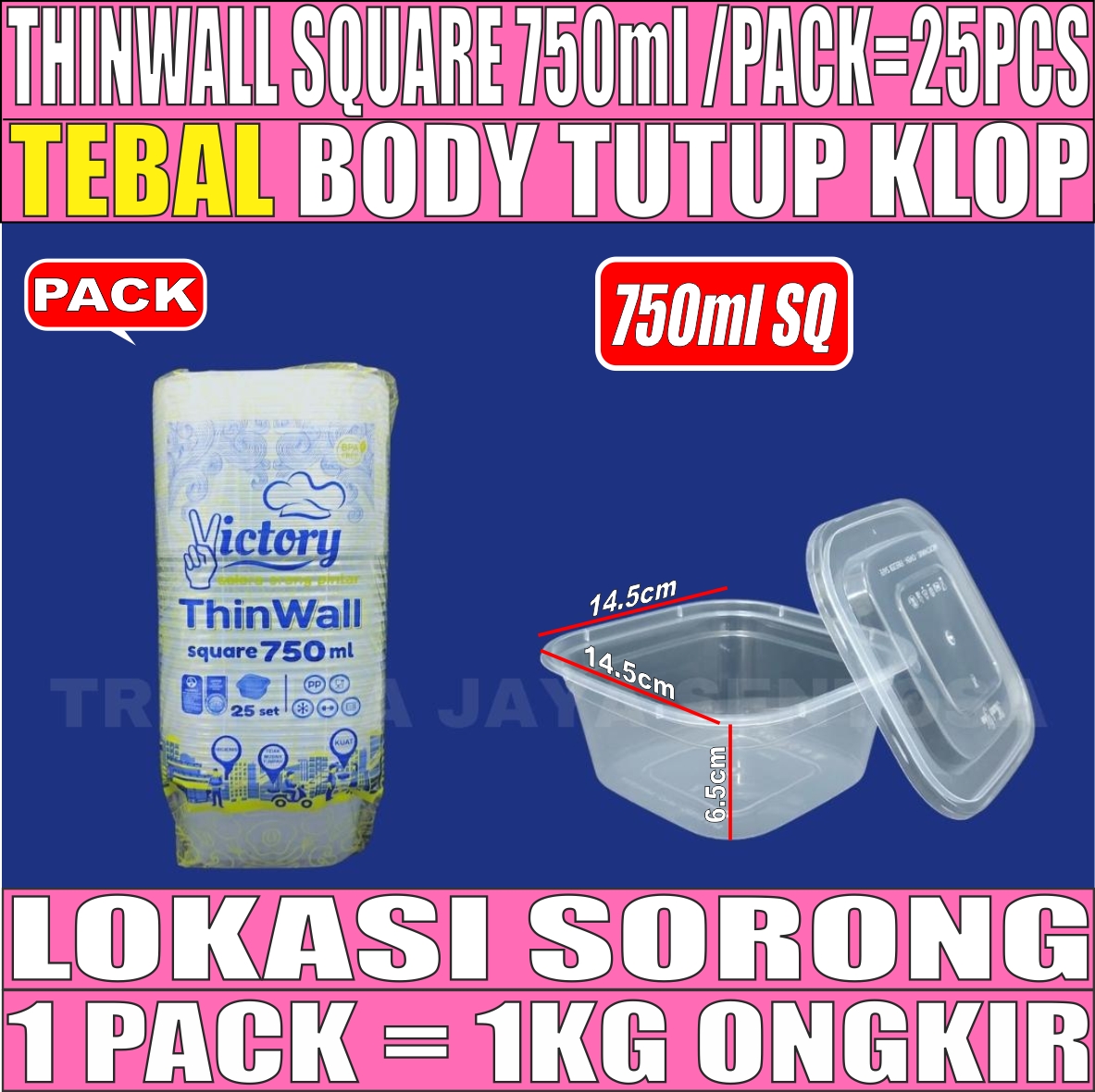 Thinwall SQ 750ml pack 25Pcs Victory