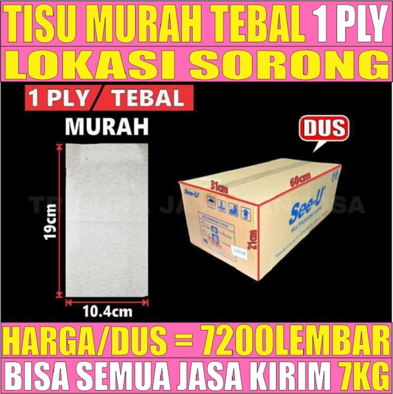 Tisu See U Per Dus 7200sheet Tebal 1ply L2BRT55T4H4