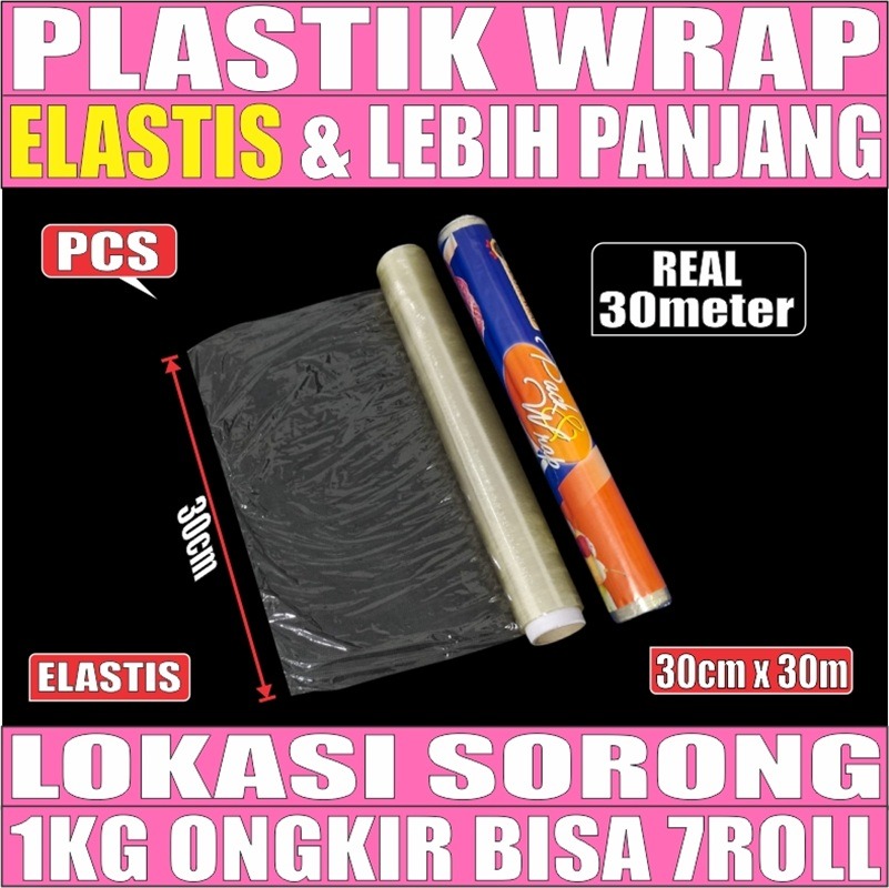 Plastik wrapping 30cmx30mtr Per 1 Roll Cling wrap