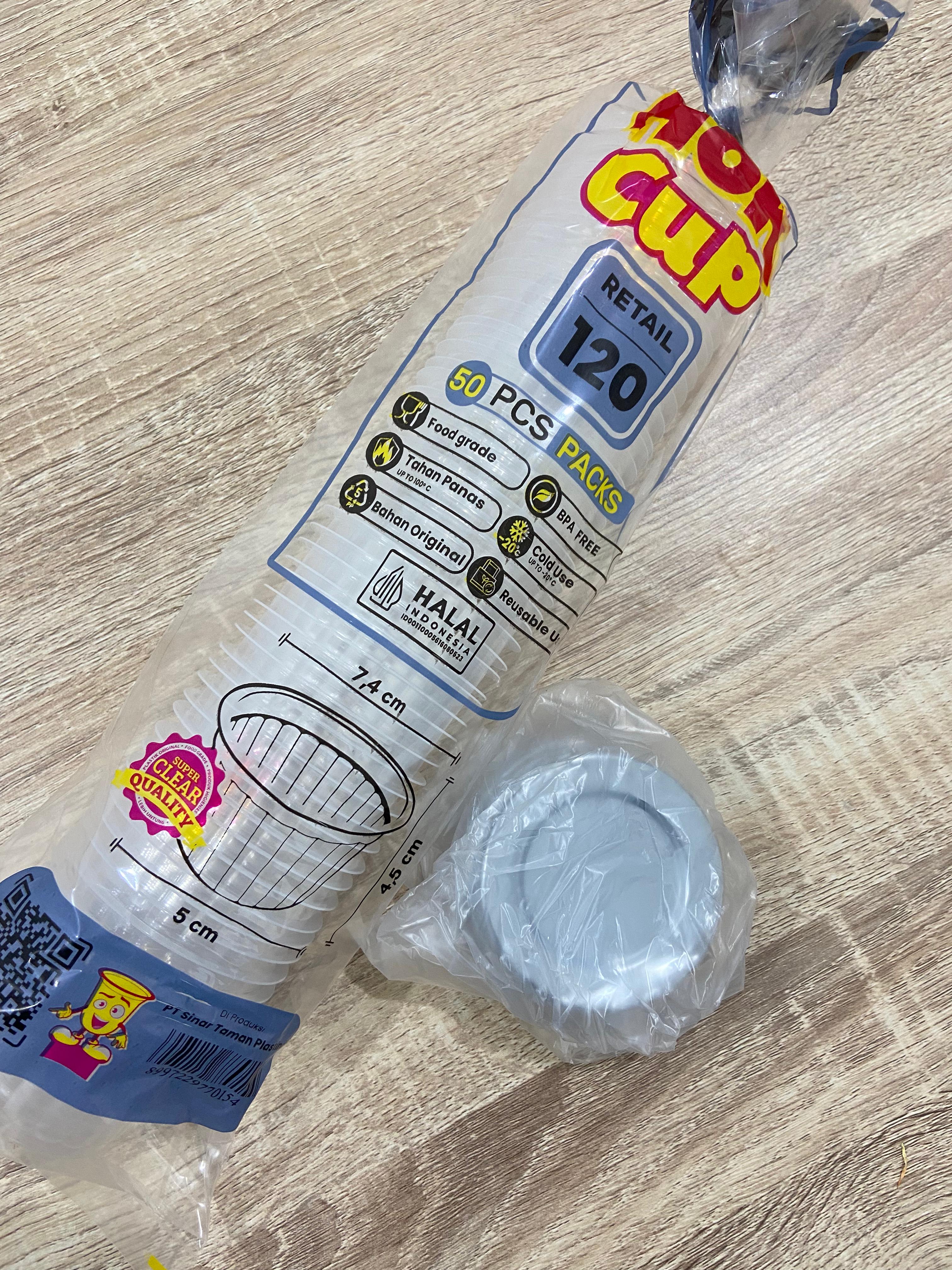 Cup Puding 120ml Murah isi 50pcs Pack