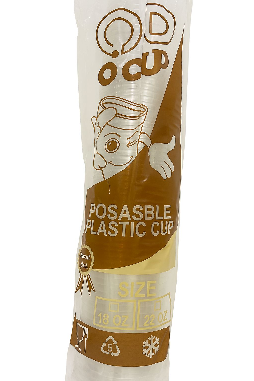 Gelas datar 18oz merk o cup Dus