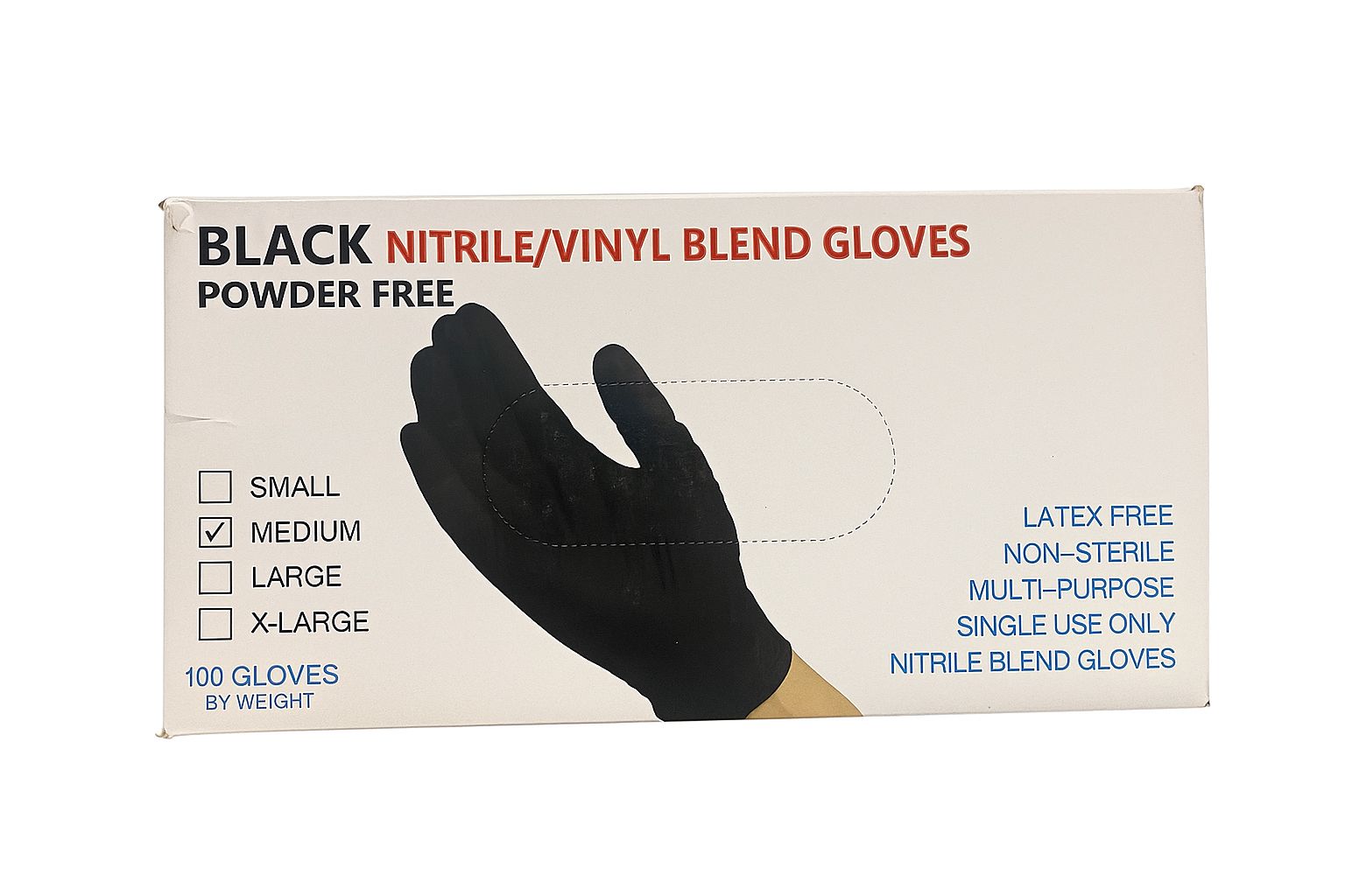 Sarung Tangan Vinyl Hitam Uk M No powder PACK  100pcs