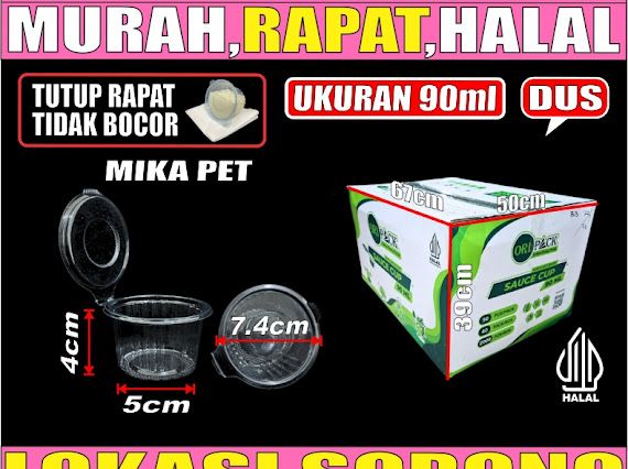 Mika Saus Cup 90ml Dus 2000pcs Ori