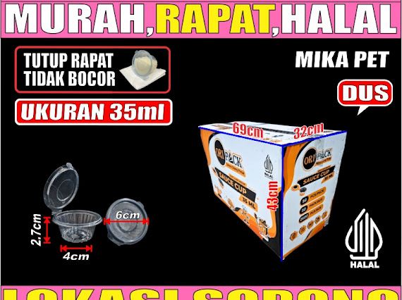 Mika Saus Cup 35ml Dus 2500pcs Ori